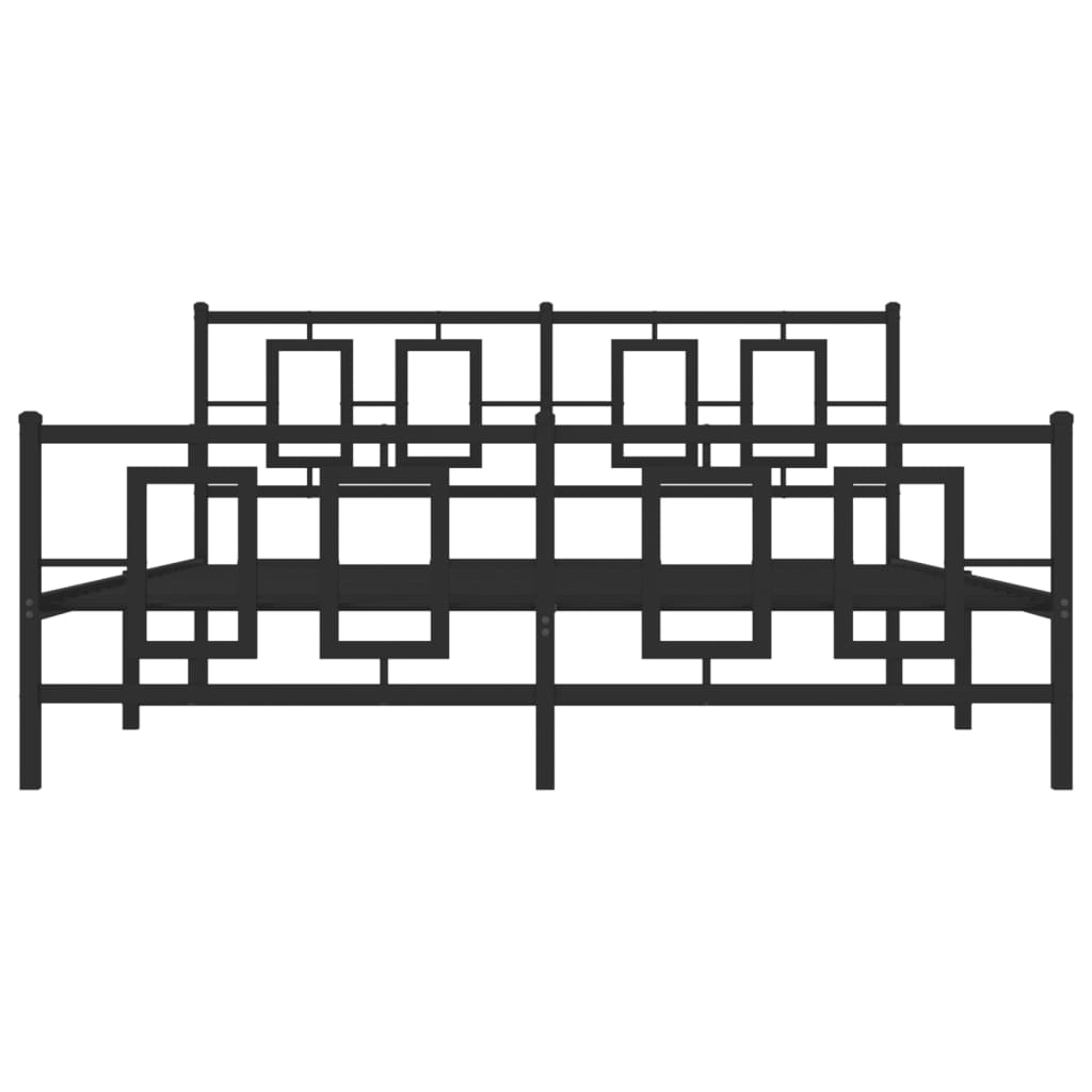 Bedframe Met Hoofd- En Voeteneinde Metaal 150 x 200 cm