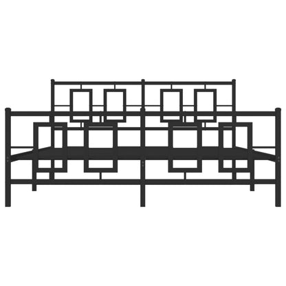 Bedframe Met Hoofd- En Voeteneinde Metaal 150 x 200 cm
