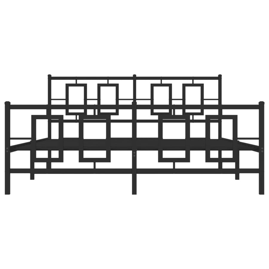 Bedframe Met Hoofd- En Voeteneinde Metaal 150 x 200 cm