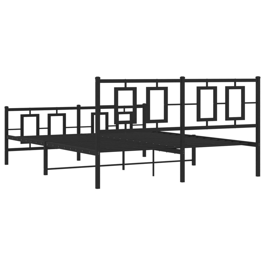 Bedframe Met Hoofd- En Voeteneinde Metaal 150 x 200 cm