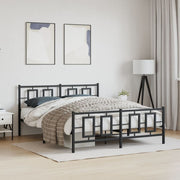 Bedframe 150x200 cm metaal zwart