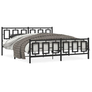 Bedframe metaal zwart 183x213 cm