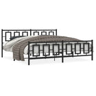 Bedframe metaal zwart 193x203 cm