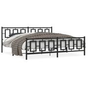 Bedframe metaal zwart 193x203 cm