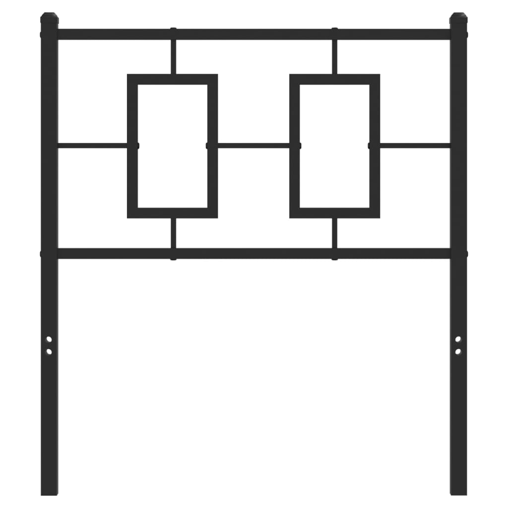 Hoofdbord Metaal Zwart 75 cm