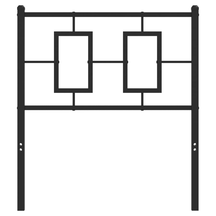 Hoofdbord Metaal Zwart 75 cm