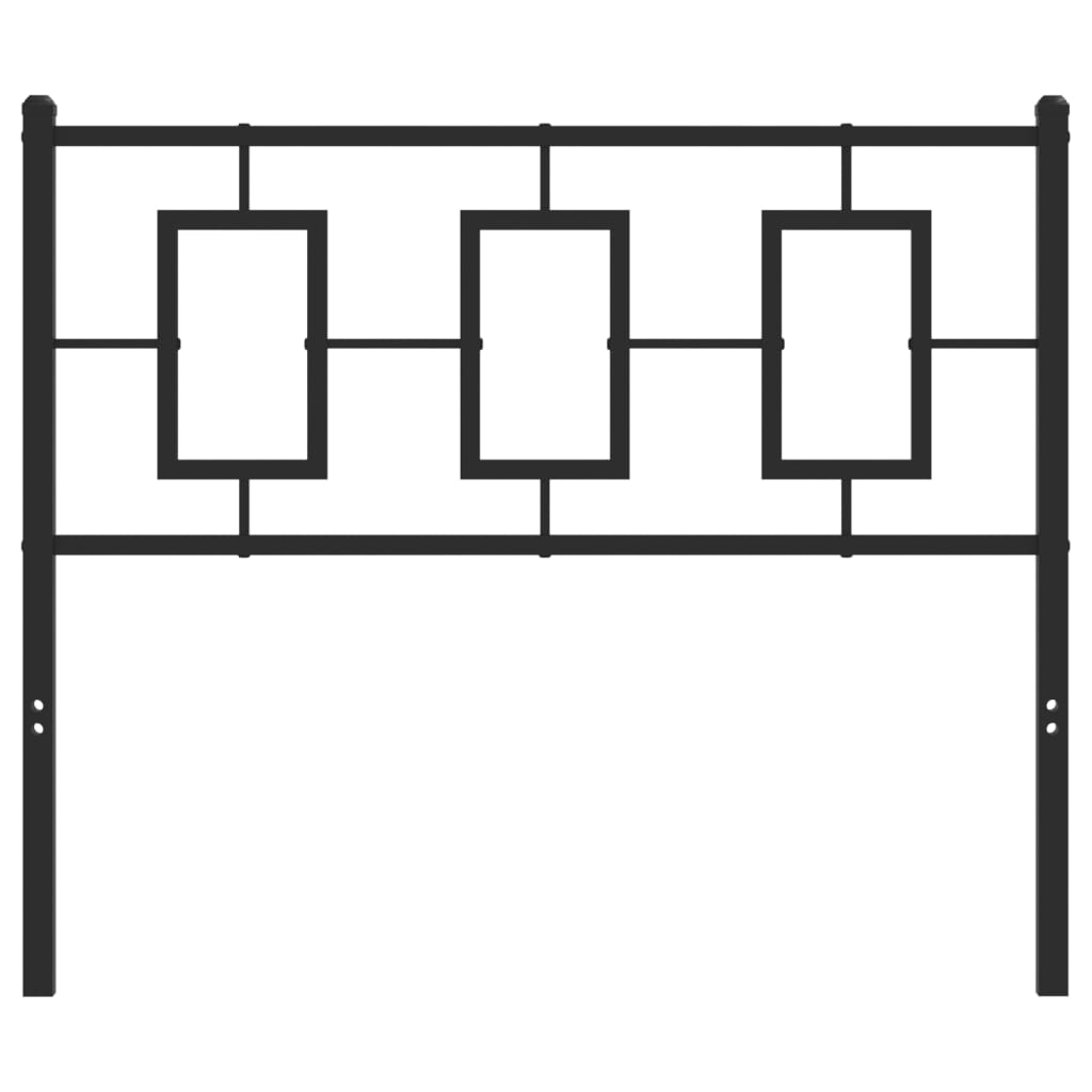 Vervangend hoofdbord 100 cm metaal zwart