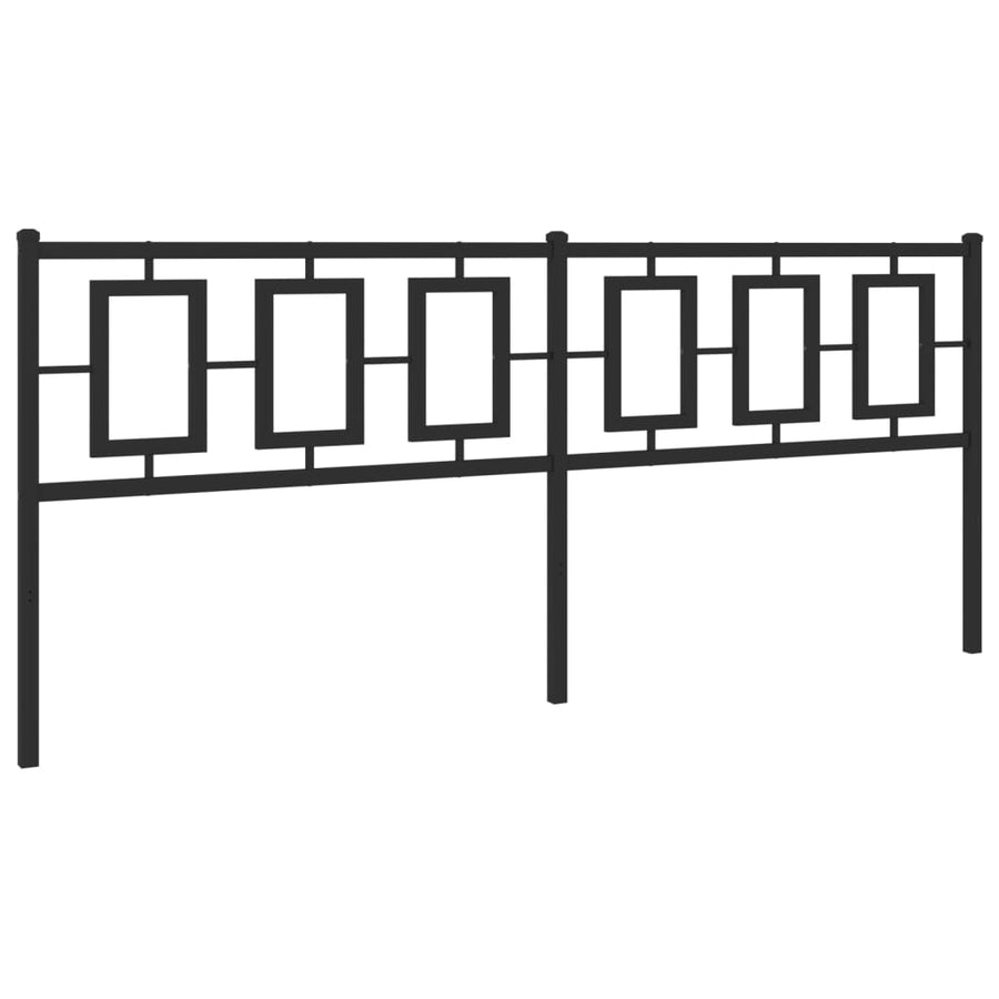 Hoofdbord Metaal Zwart 193 cm
