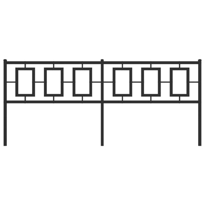 Hoofdbord Metaal Zwart 193 cm