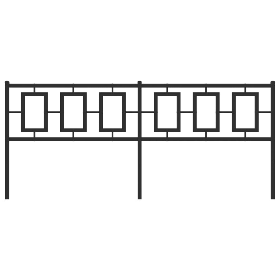 Hoofdbord Metaal Zwart 193 cm