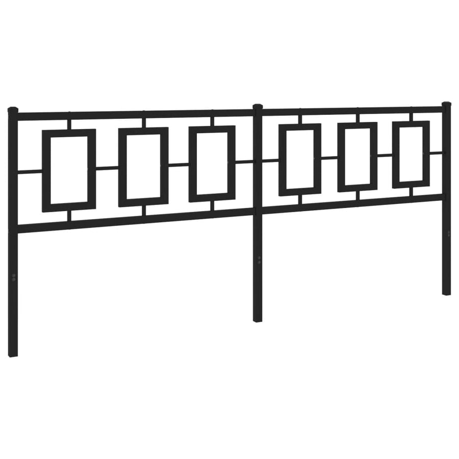 Hoofdbord Metaal Zwart 193 cm