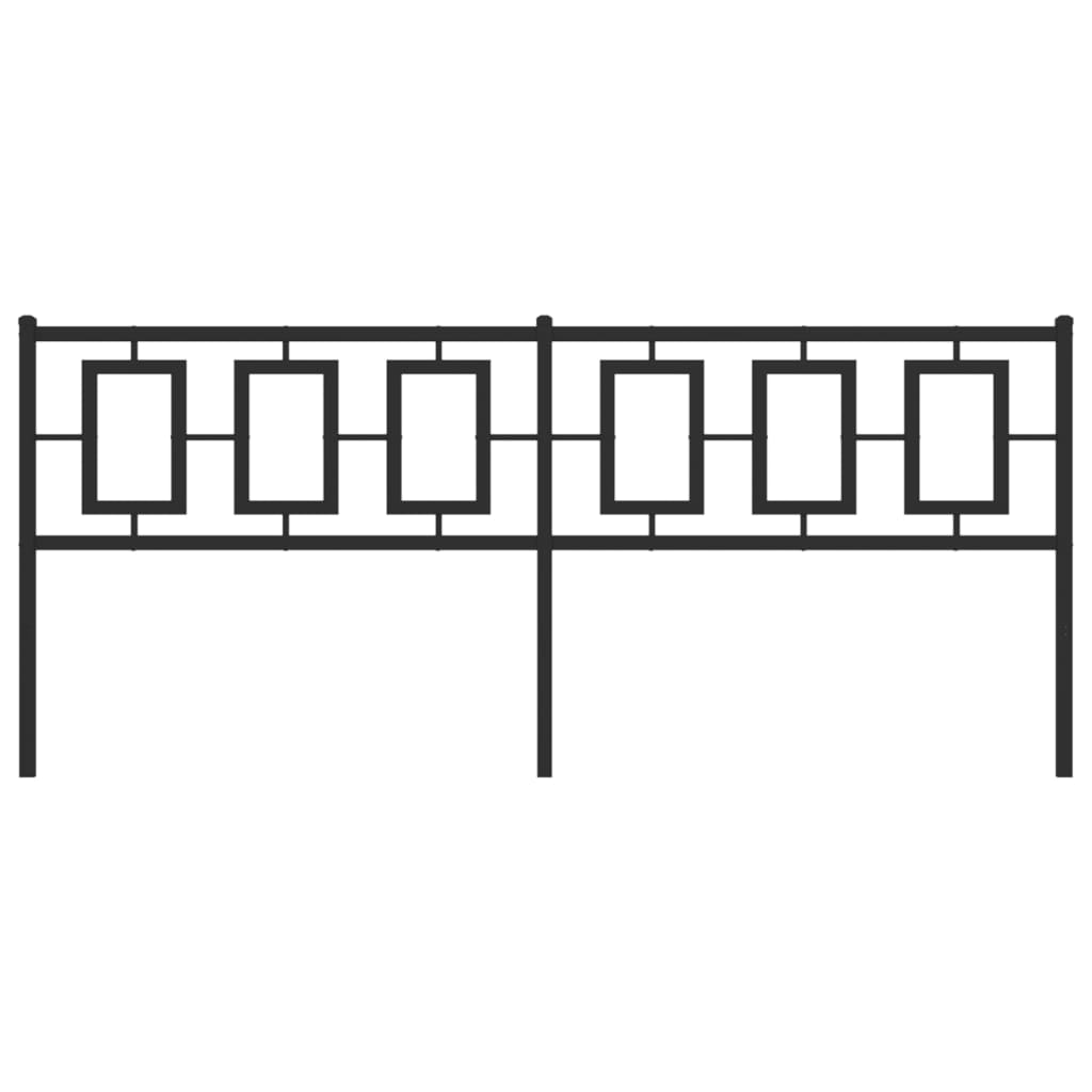 Hoofdbord Metaal Zwart 200 cm