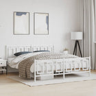Bedframe metaal wit 180x200 cm