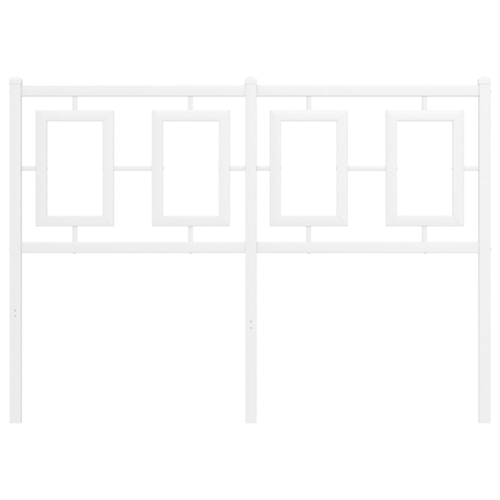 Hoofdbord Metaal Wit 120 cm