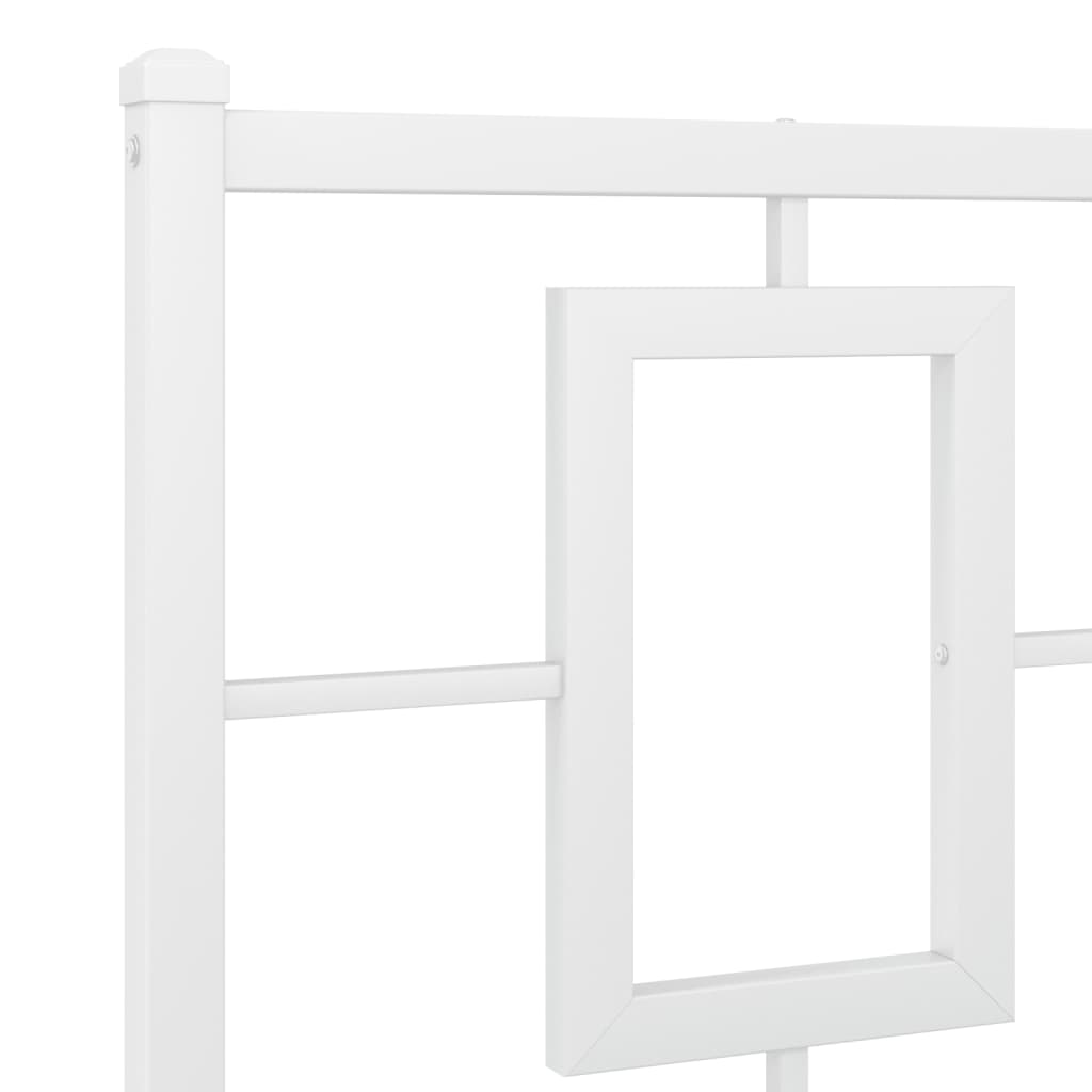 Hoofdbord Metaal Wit 120 cm