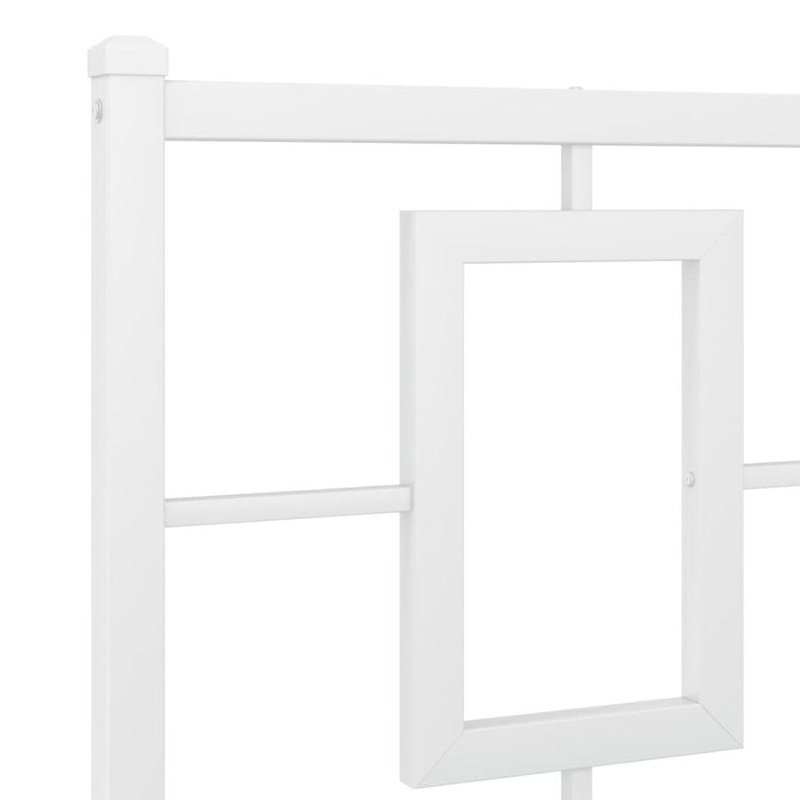 Hoofdbord Metaal Wit 120 cm