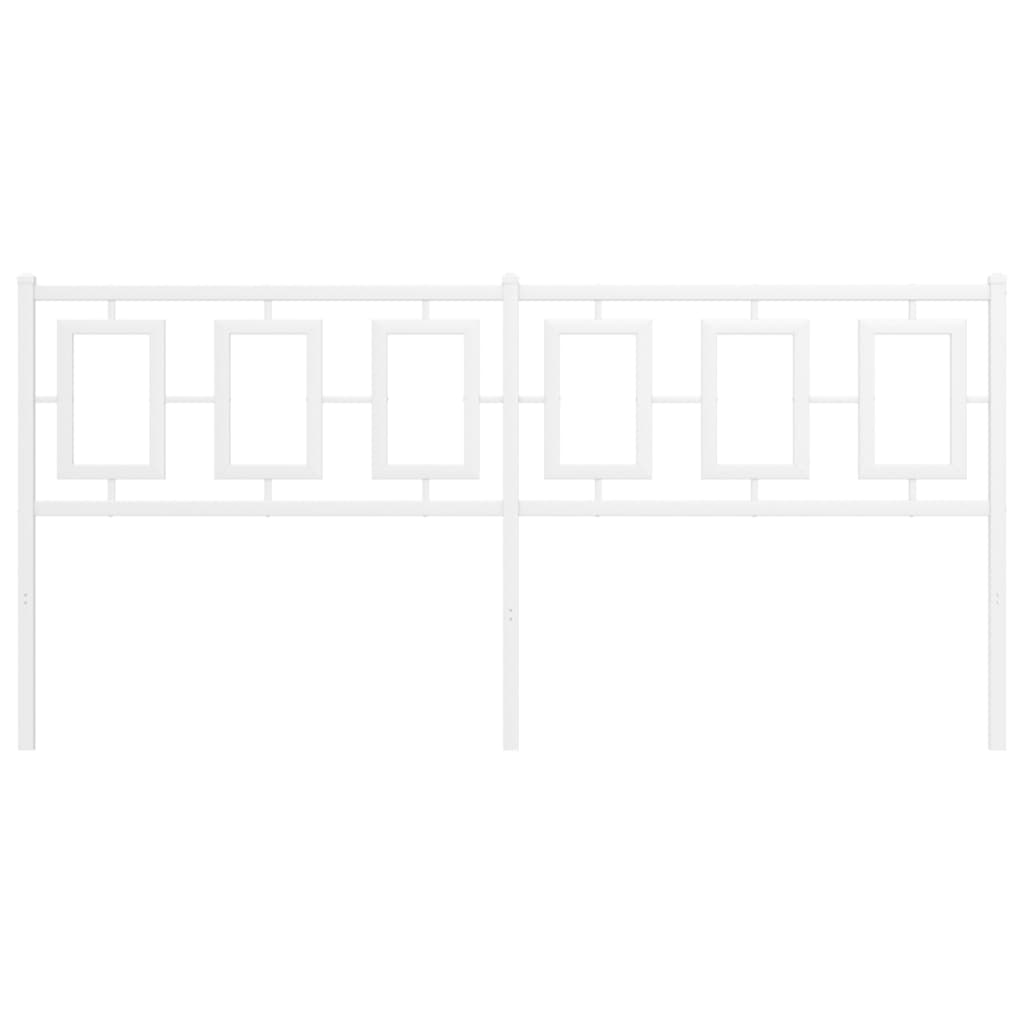 Hoofdbord Metaal Wit 180 cm
