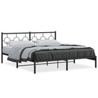 Bedframe metaal zwart 183x213 cm