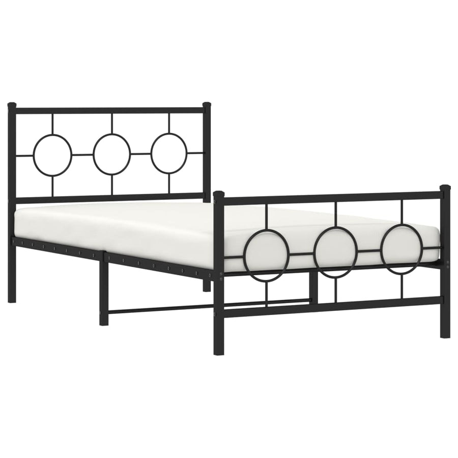 Bedframe Met Hoofd- En Voeteneinde Metaal 100 x 200 cm