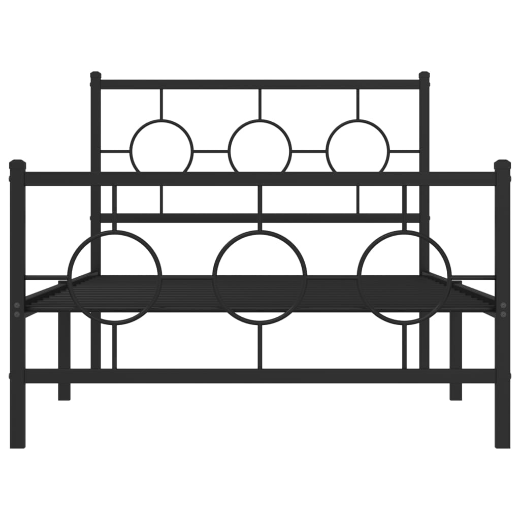 Bedframe Met Hoofd- En Voeteneinde Metaal 100 x 200 cm