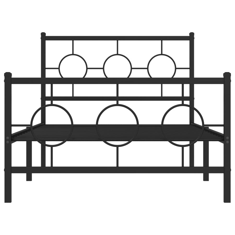 Bedframe Met Hoofd- En Voeteneinde Metaal 100 x 200 cm
