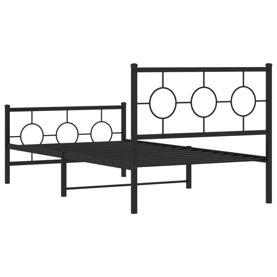 Bedframe Met Hoofd- En Voeteneinde Metaal 100 x 200 cm