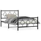 Bedframe metaal zwart 107x203 cm