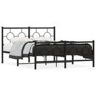 Bedframe metaal zwart 135x190 cm