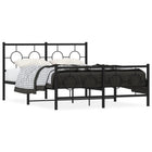 Bedframe metaal zwart 140x190 cm