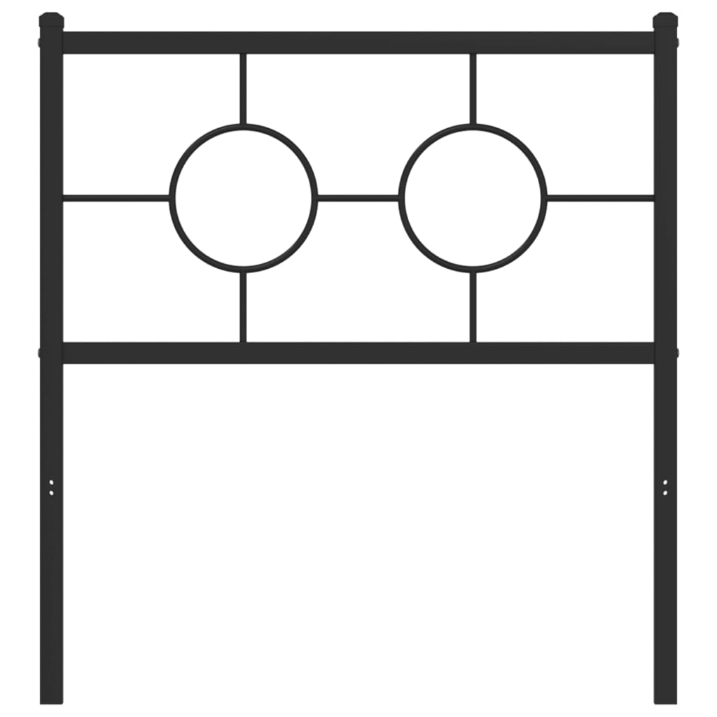 Hoofdbord Metaal Zwart 75 cm