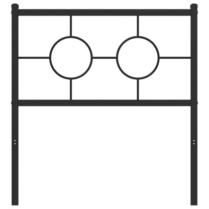 Hoofdbord Metaal Zwart 75 cm