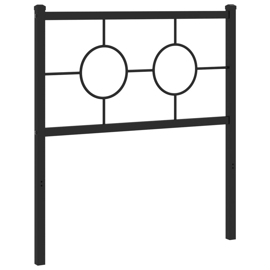 Hoofdbord Metaal Zwart 80 cm