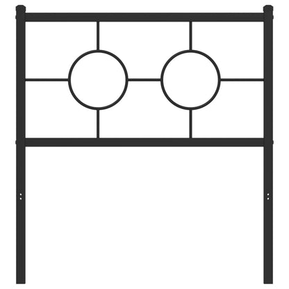 Hoofdbord Metaal Zwart 80 cm