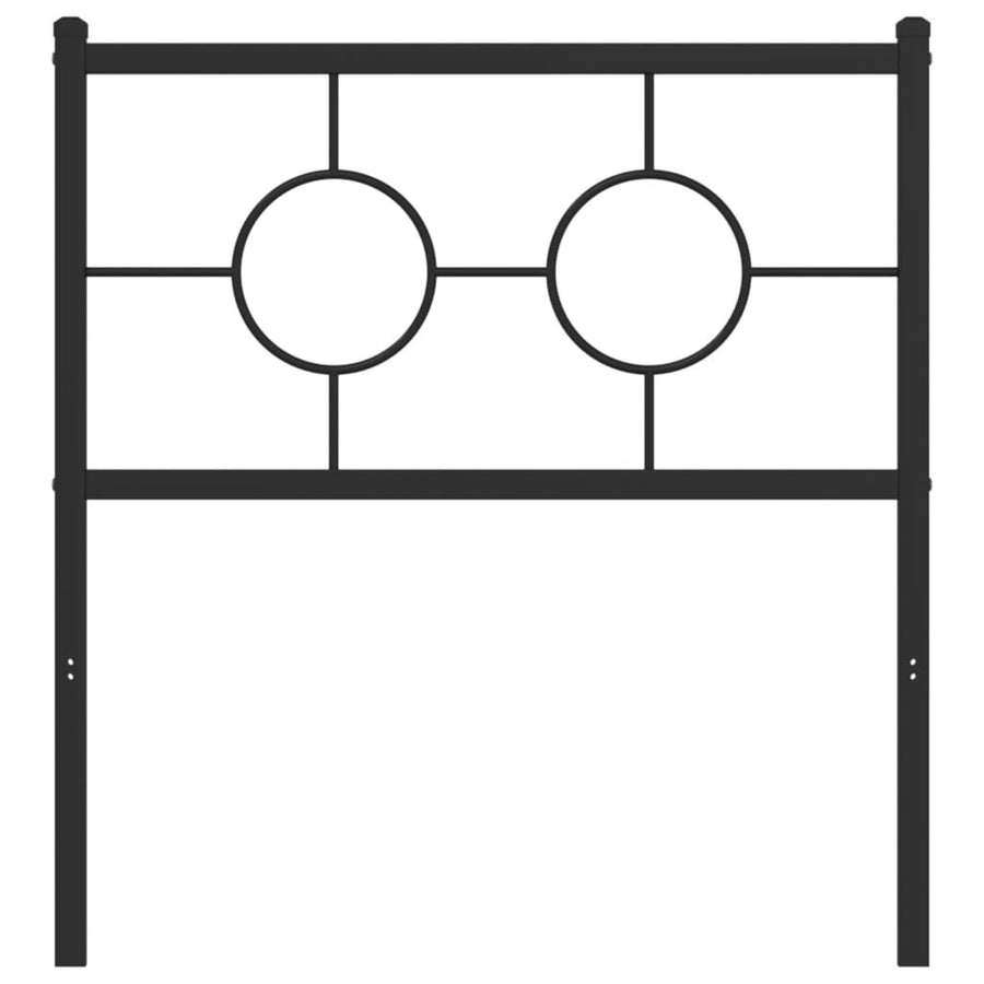 Hoofdbord Metaal Zwart 80 cm