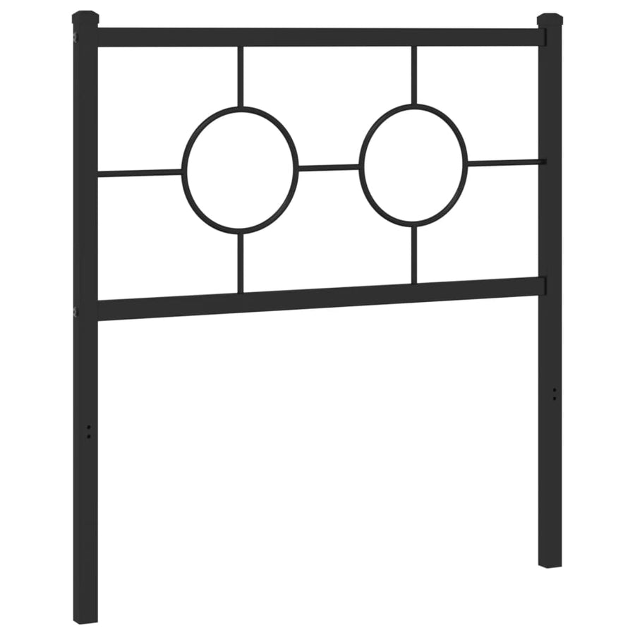 Hoofdbord Metaal Zwart 80 cm