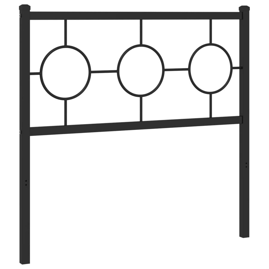 Hoofdbord Metaal Zwart 90 cm