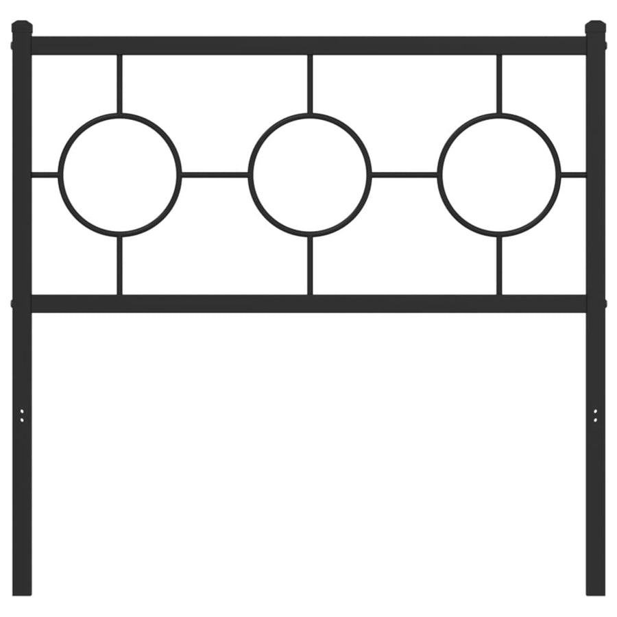 Hoofdbord Metaal Zwart 90 cm