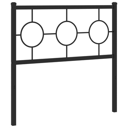 Hoofdbord Metaal Zwart 90 cm
