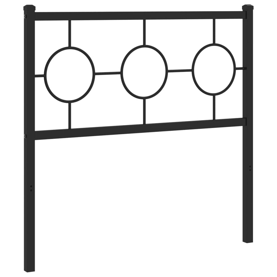 Hoofdbord Metaal Zwart 90 cm