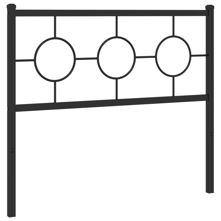 Hoofdbord Metaal Zwart 100 cm