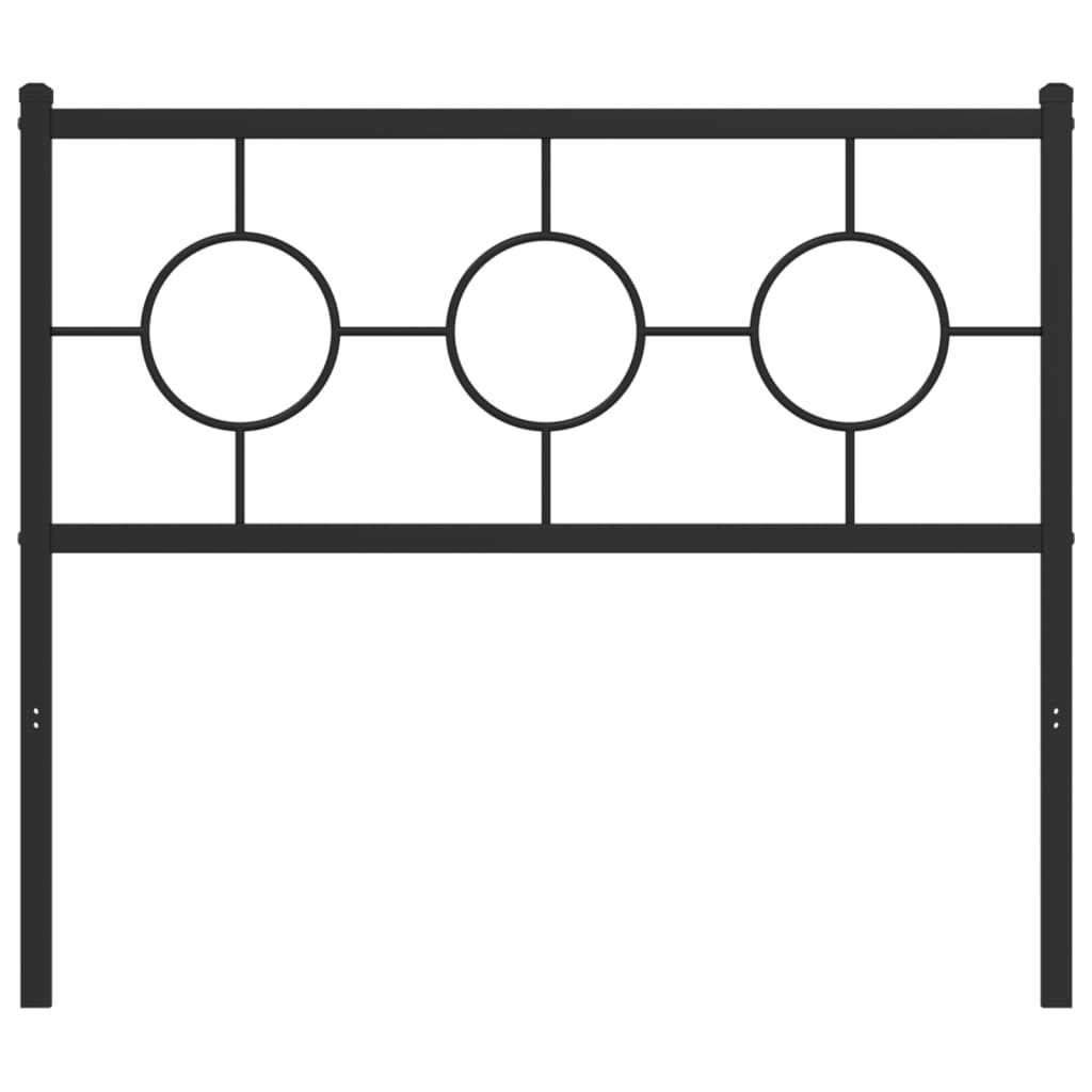 Hoofdbord Metaal Zwart 100 cm