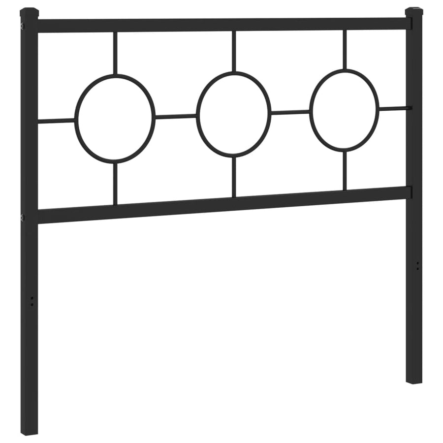 Hoofdbord Metaal Zwart 100 cm