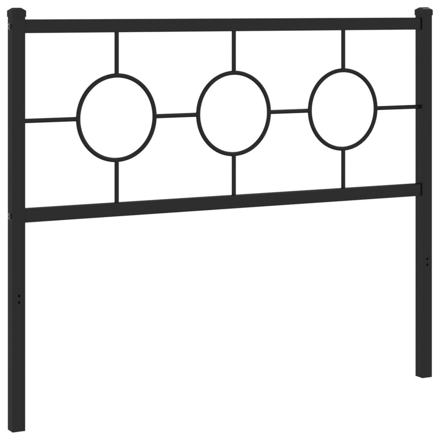 Hoofdbord 107 cm metaal zwart