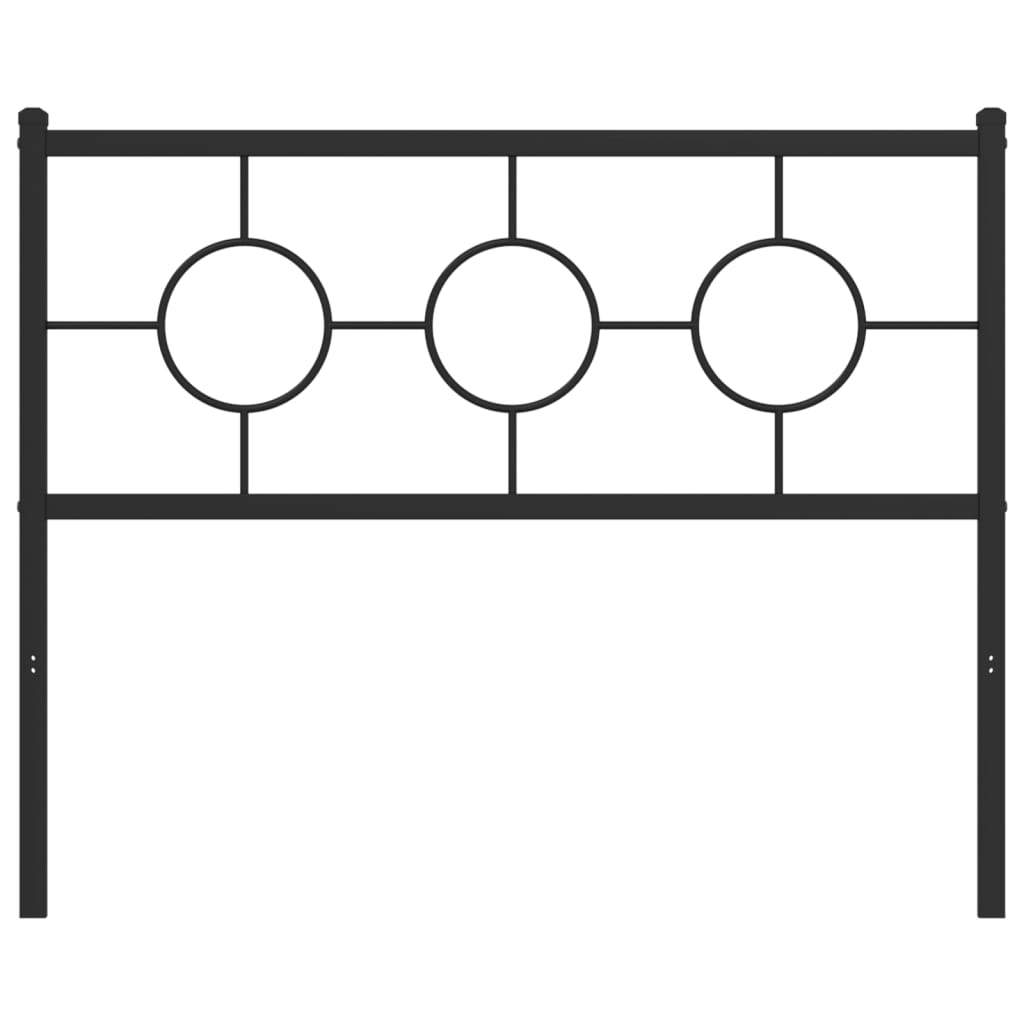Hoofdbord 107 cm metaal zwart