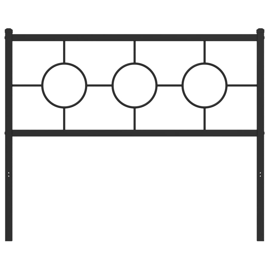 Hoofdbord 107 cm metaal zwart