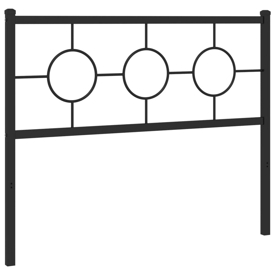 Hoofdbord 107 cm metaal zwart