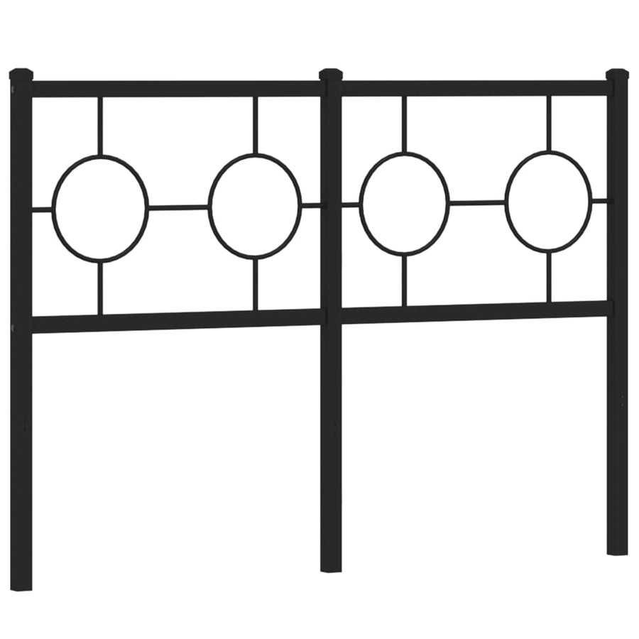 Hoofdbord 120 cm metaal zwart