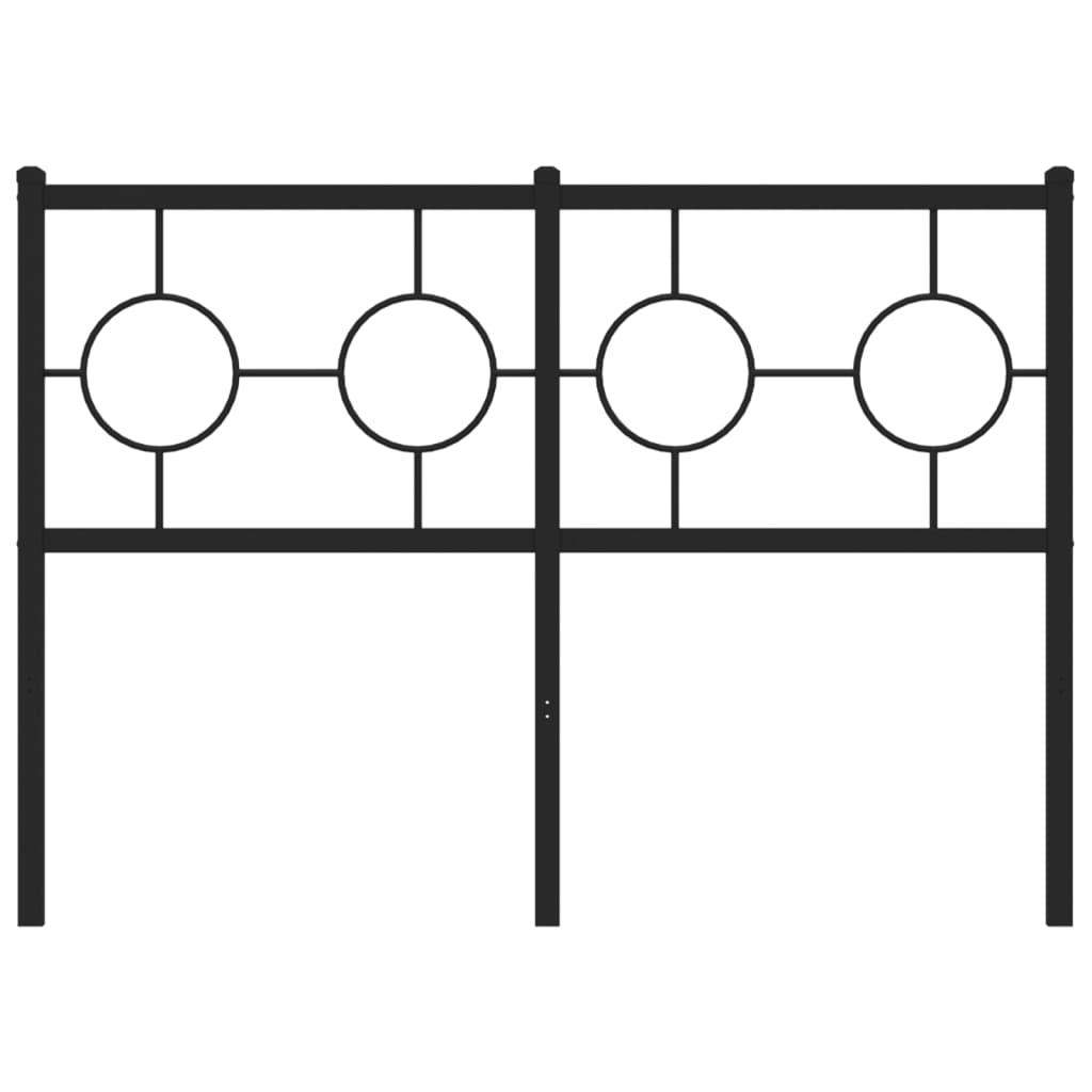 Hoofdbord 120 cm metaal zwart