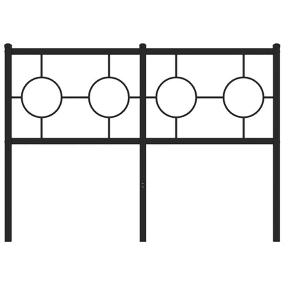Hoofdbord 120 cm metaal zwart