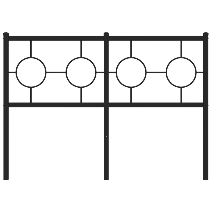 Hoofdbord 120 cm metaal zwart